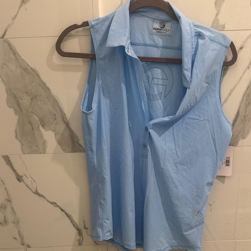 FORAY GOLF Women's Sky Blue Sleeveless Top